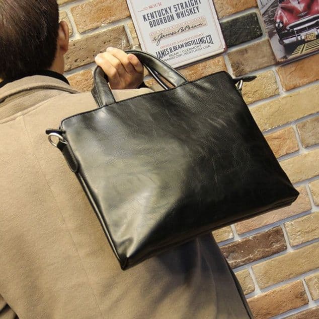 メンズトートバッグ 横型二層式トートバッグ