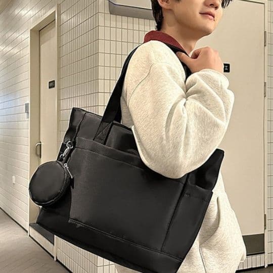 メンズトートバッグ 多機能ポケット付き大容量メンズトートバッグ